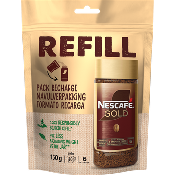 Nescafe escafe Gold Navulverpakking 150 g bij Jumbo