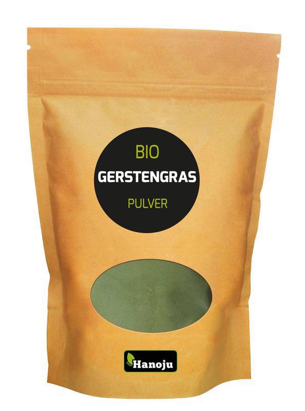 Hanoju Bio gemalen gerstegras paper bag 250g