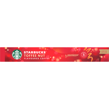 Starbucks tarbucks by Nespresso Toffee Nut Flavoured Coffee Limited Edition 10 Capsules 51 g bij Jumbo