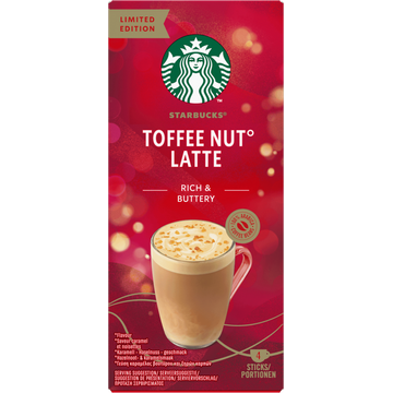 Starbucks tarbucks Toffee Nut Latte Oploskoffie Limited edition 4 x 23 g bij Jumbo