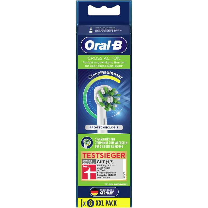 Oral-B CrossAction CleanMaximiser Opzetborstels, 8 stuks Opzetborstel