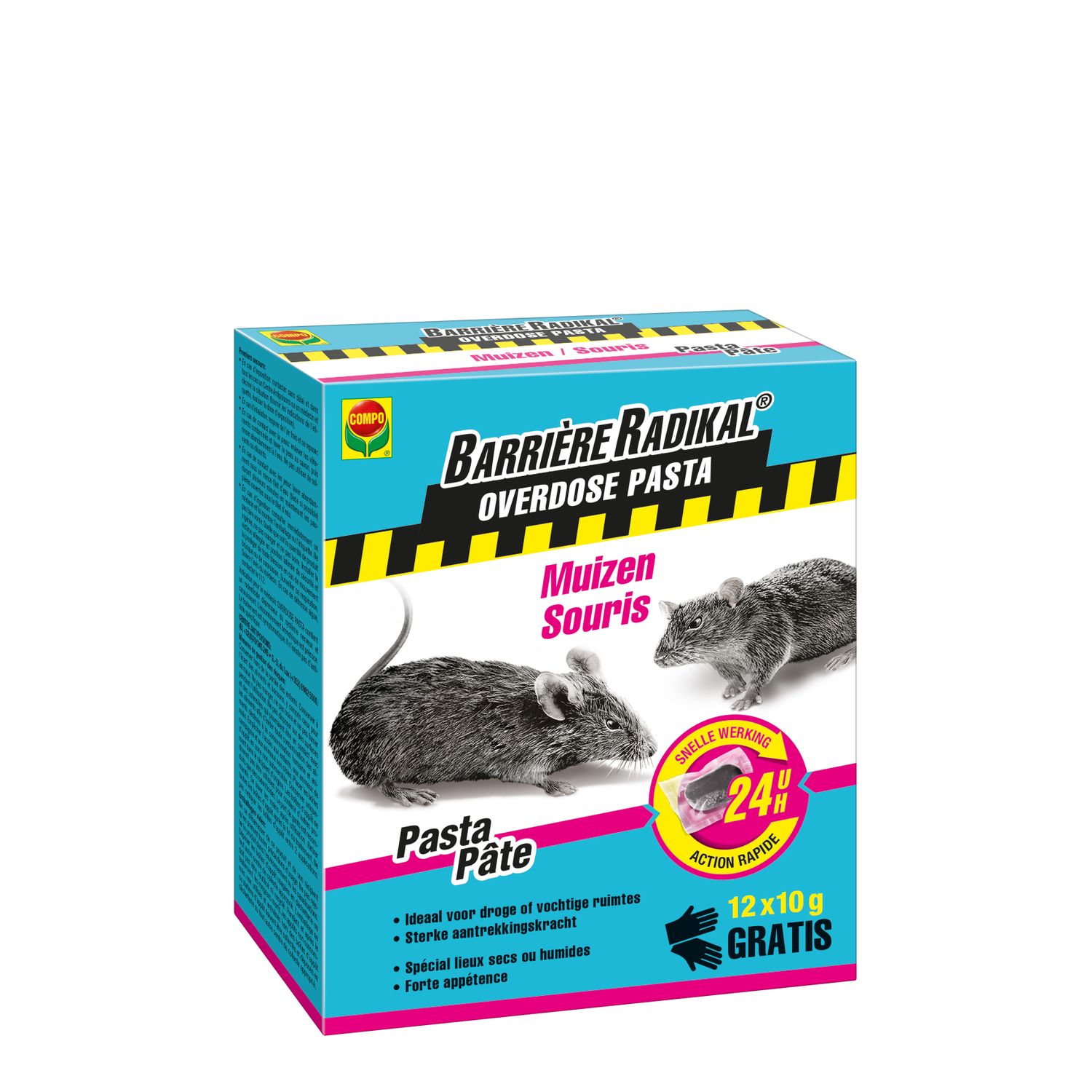 Compo Pasta Muizen Campo Barrière Radikal 24h 12x10g