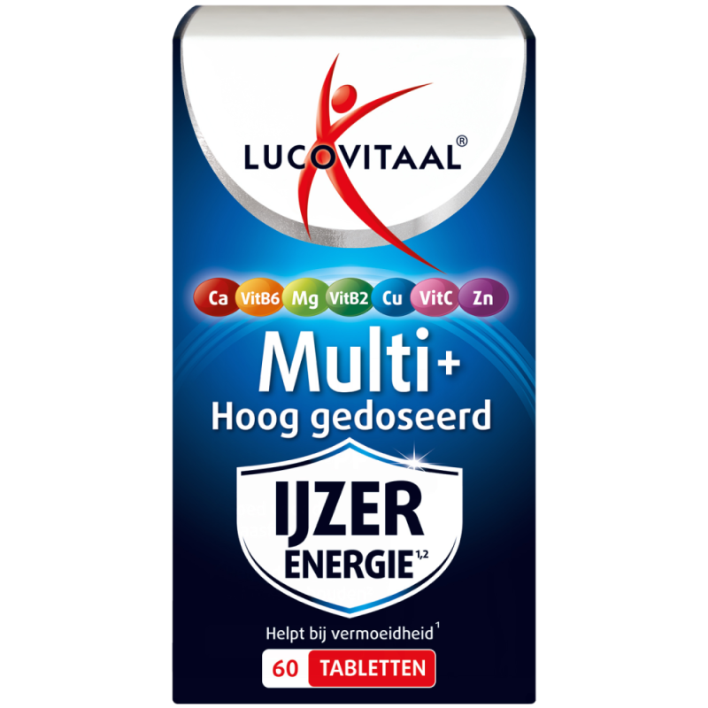 Lucovitaal Multi+ ijzer energie hoog gedoseerd 60 tabletten