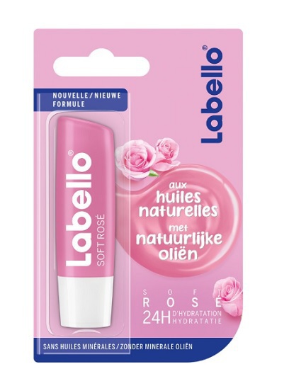 Labello Lippenbalsem soft rose blister 1 stuk