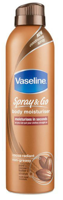 Vaseline Spray & Go Body Moisturiser Spray Cocoa Radiant