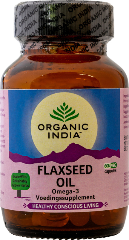 Organic India Flax seed oil vegan 60ca