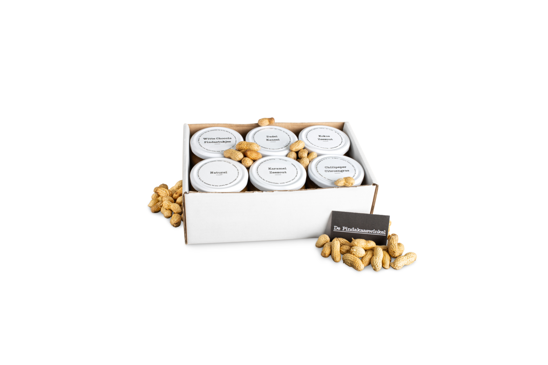 De Pindakaaswinkel Pakket 6 populairste smaken