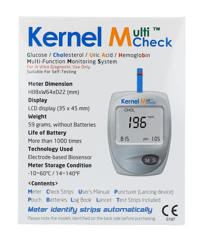 MultiCheck Plus Glucose, Cholesterol & HB meter