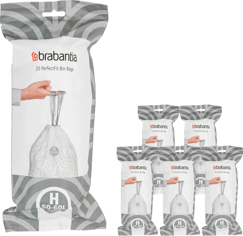 Brabantia Vuilniszakken Code H - 50-60 Liter (120 stuks)