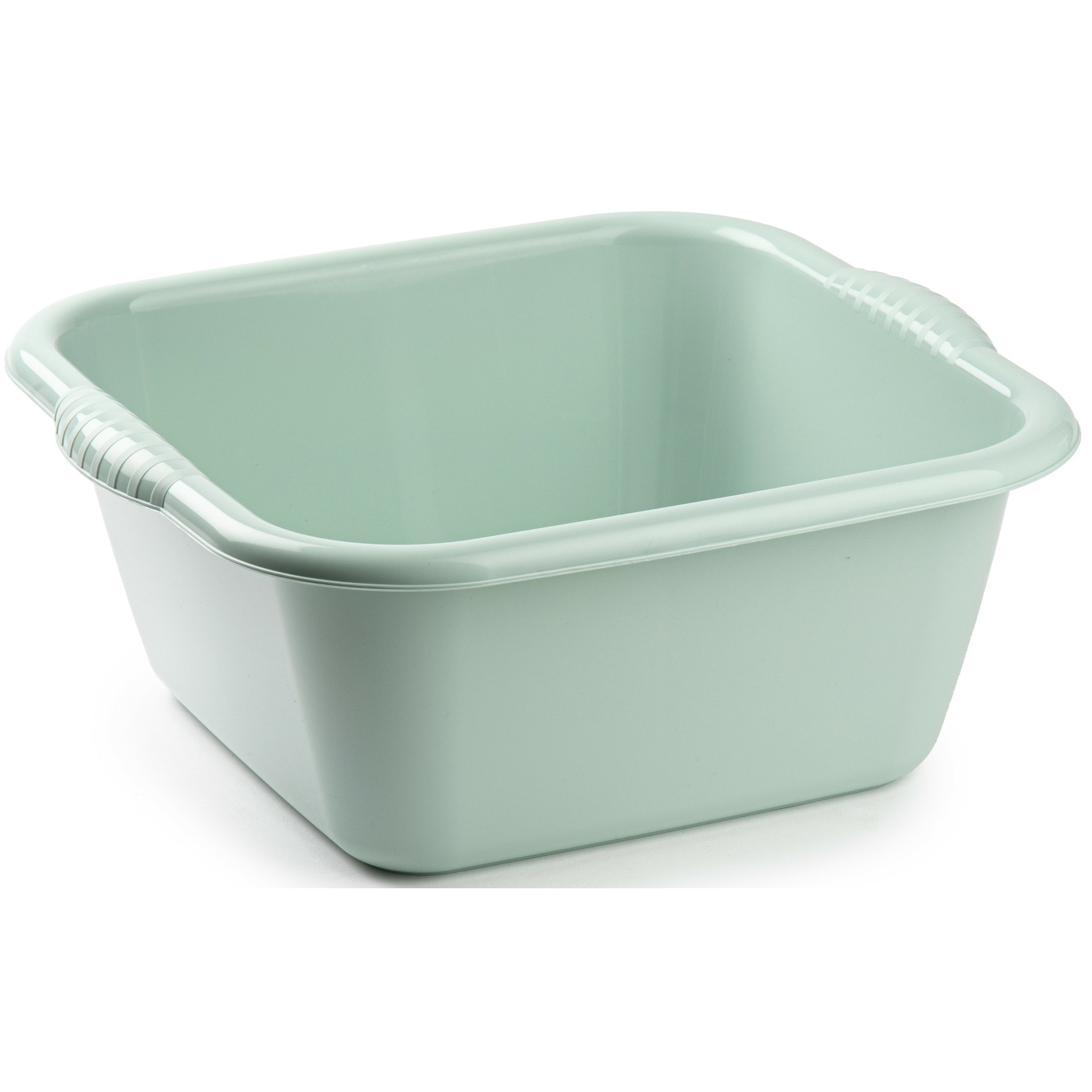 PlasticForte teiltje/afwasbak - vierkant - kunststof - 15 liter - x x 16 cm - Mintgroen -