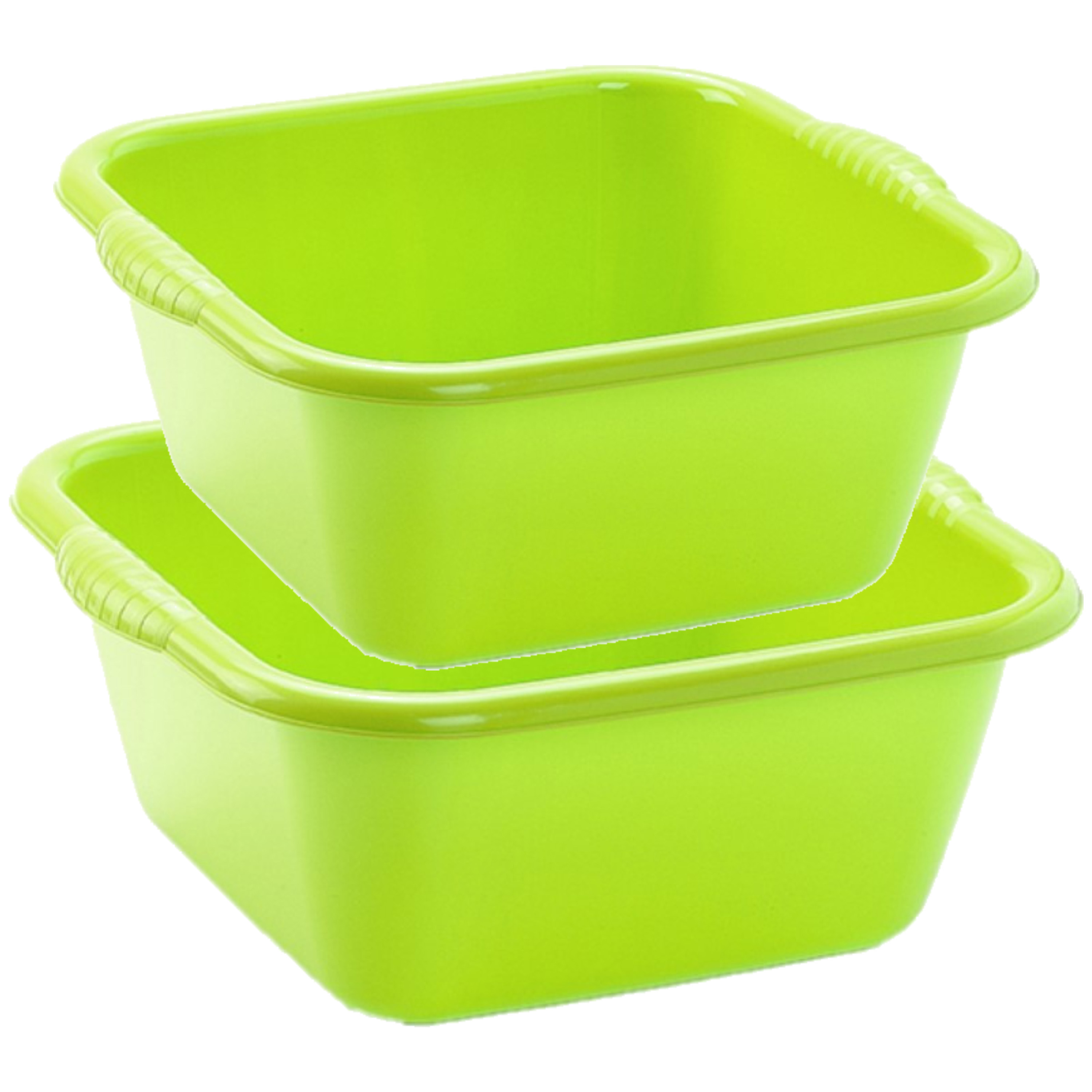 Forte Plastics Voordeelset multi-functionele kunststof teiltjes groen in 2x formaten -