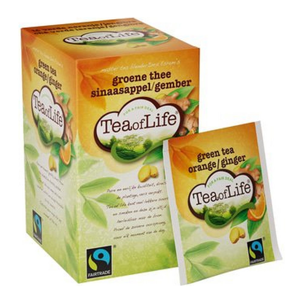 Tea of Life Tea of  Life | Green Tea Orange Ginger | 80 x 1.5 gram
