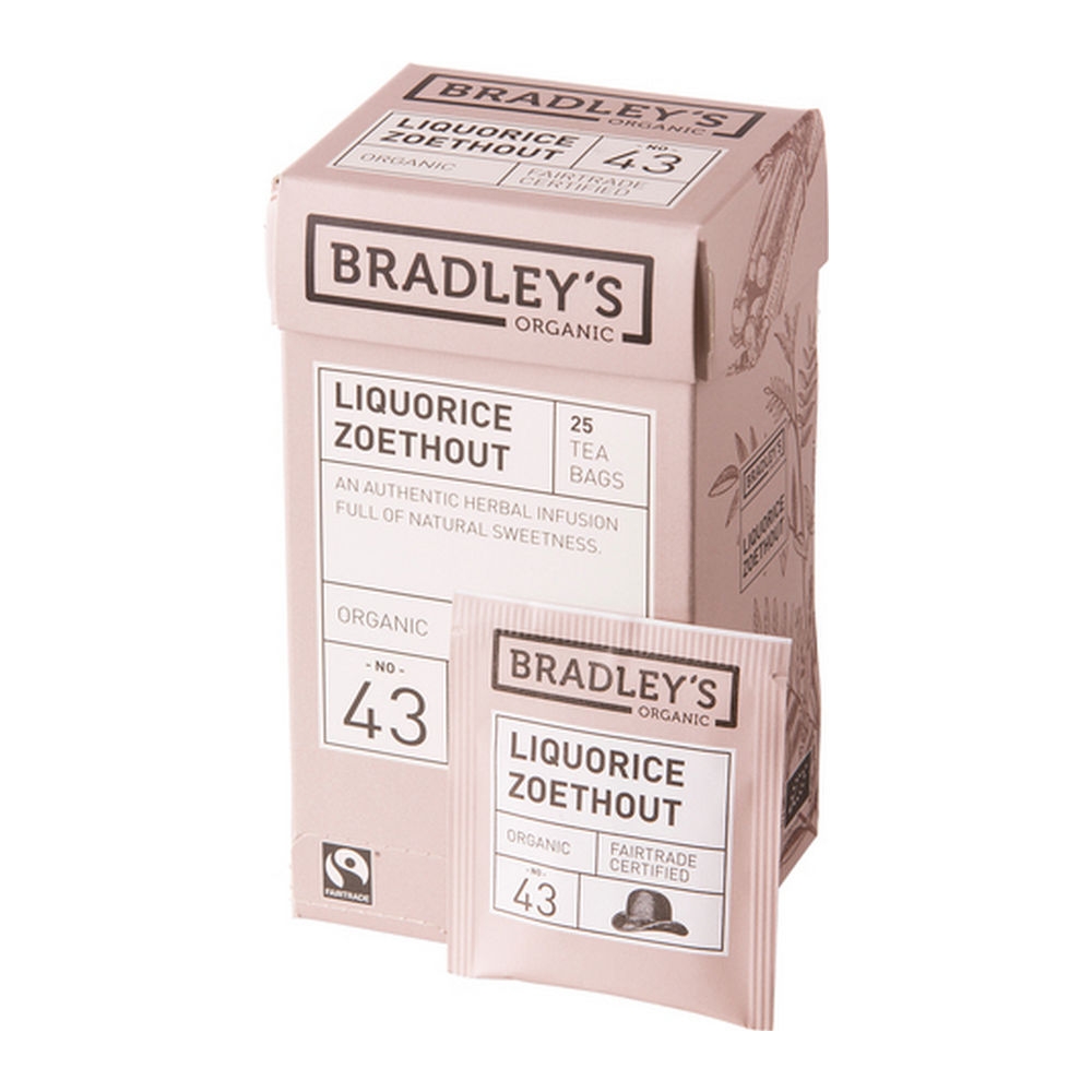 Bradley's Bradley's | Organic Black Tea Liquorice | 4 x 25 x 2 gram