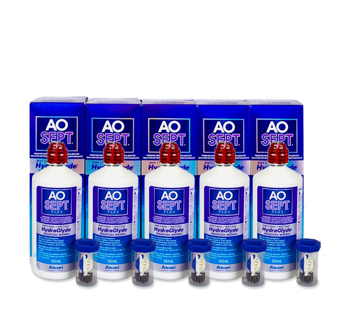 AOSept Plus HydraGlyde 6 maanden (5x360ml)