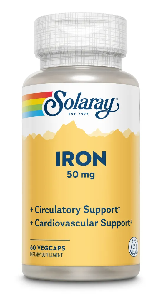 Solaray Iron 50mg Capsules