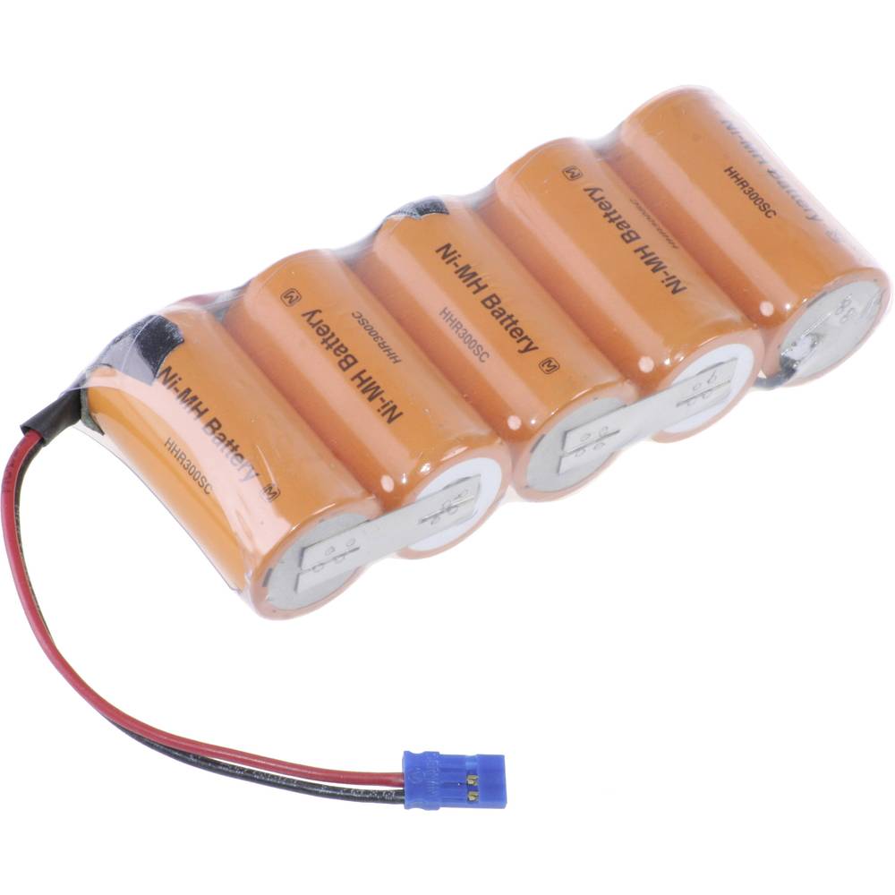 Panasonic Reihe F1x5 Graupner Accupack Aantal cellen: 5 Batterijgrootte: Sub-C Kabel, Stekker NiMH 6 V 3000 mAh