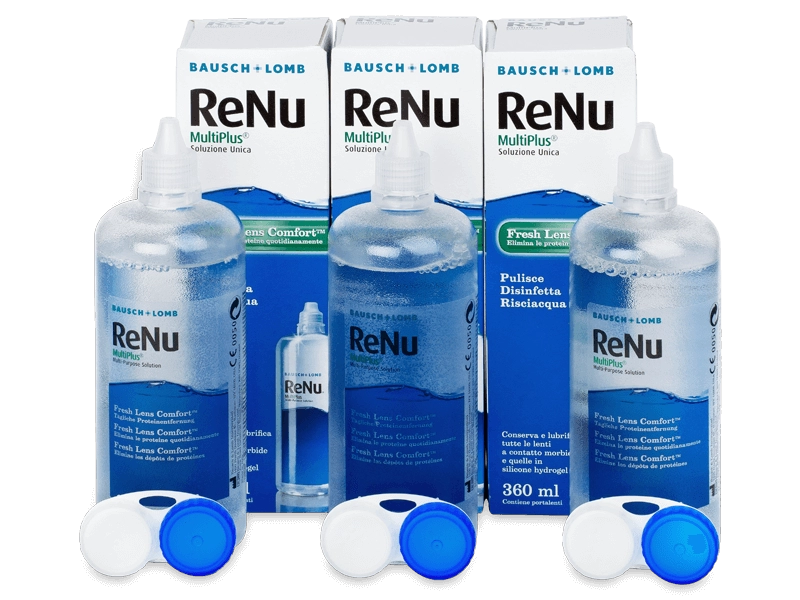 Renu MultiPlus Solution Voordeelpakket (3x360ml) - Lenzenvloeistof > | 123Optic.com