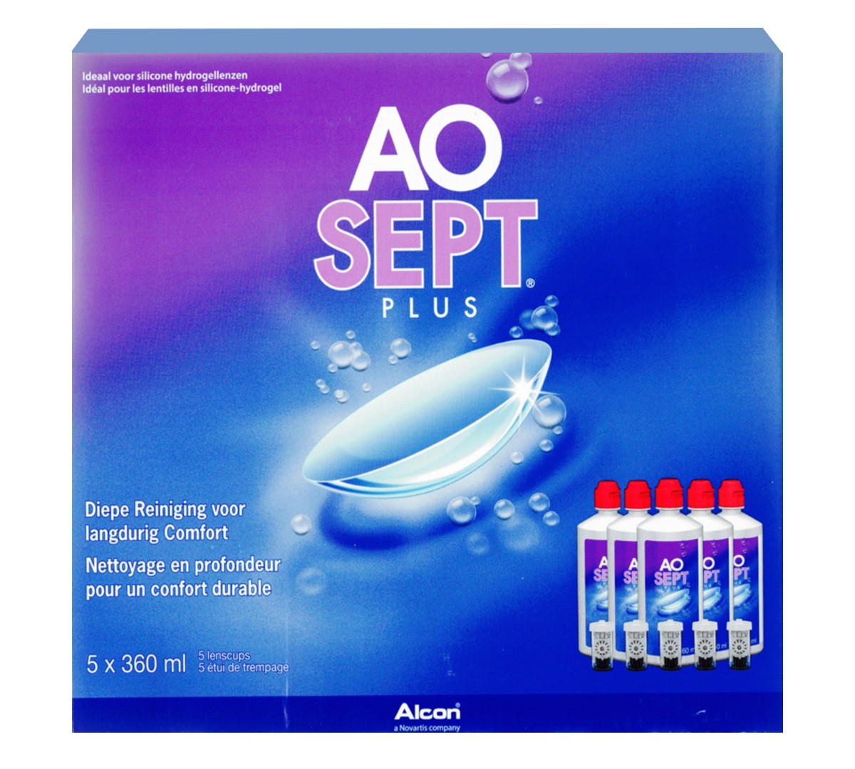 Alcon AOSept Plus (4x360ml) - Lenzenvloeistof > | 123Optic.com