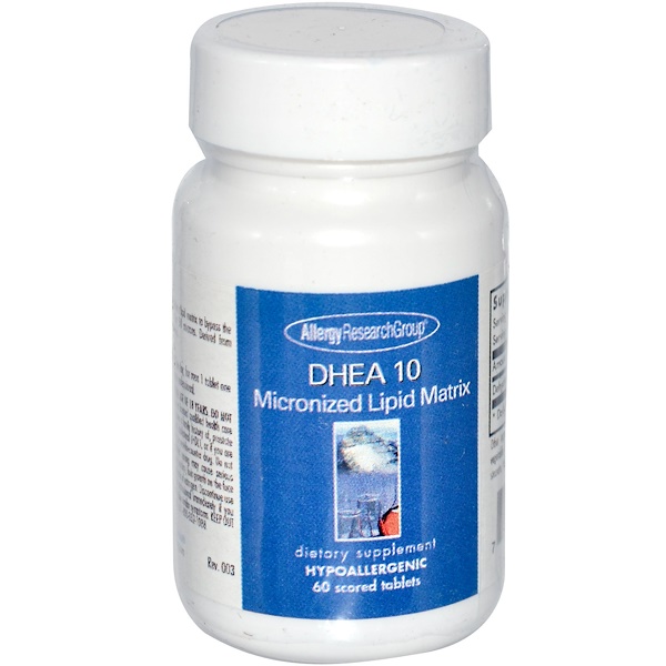 Allergy Research Group DHEA 10 Micronized Lipid Matrix 60 Scored Tablets - 