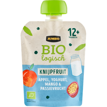 Jumbo umbo Biologisch Knijpfruit Appel Yoghurt Passiefruit 12+ Maanden 90 g