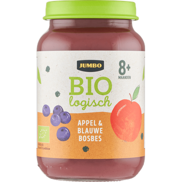 Jumbo umbo Babyvoeding Biologisch Appel & Blauwe Bosbes 8+ Maanden 190 g