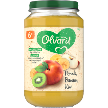 Olvarit lvarit 6+ Maanden Perzik Banaan Kiwi 200g bij Jumbo
