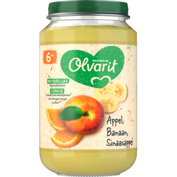 Olvarit lvarit Appel Banaan Sinaasappel 6+ Maanden 200 g bij Jumbo