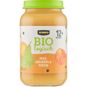 Jumbo umbo Babyvoeding Biologisch Peer, Abrikoos & Perzik 12+ Maanden 220 g