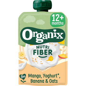 Organix rganix Knijpfruit Mango, Yoghurt, Banaan & Haver bij Jumbo
