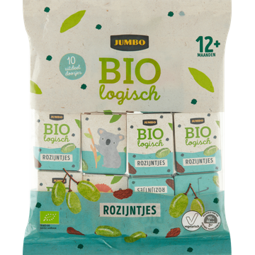 Jumbo umbo Biologisch Rozijntjes 12+ Maanden 10 Stuks