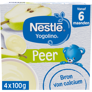 Nestle estle Yogolino Peer 6+ maanden baby toetje 4 x 100 g bij Jumbo