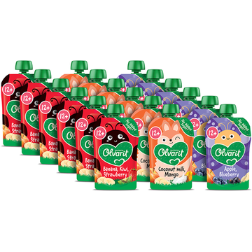 Olvarit lvarit Variatiemenu 3 Smaken Knijpfruit 12+ Maanden 18 x 100 g bij Jumbo