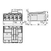 WAGO 2092-3524/002-000 Male behuizing-board 2092 Totaal aantal polen: 4 Rastermaat: 7.50 mm 50 stuk(s)