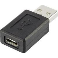 renkforce USB 2.0 Adapter [1x USB 2.0 stekker A - 1x USB 2.0 bus micro-B] Zwart