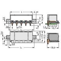 WAGO 2092-3425/005-000 Male behuizing-board 2092 Totaal aantal polen: 5 Rastermaat: 7.50 mm 100 stuk(s)