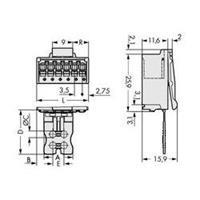 WAGO 2091-1502/002-000 Male behuizing (board) 2091 Totaal aantal polen: 2 Rastermaat: 3.50 mm 200 stuk(s)