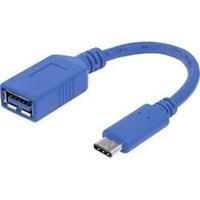 Manhattan 353540 0.15m USB C USB A Blauw USB-kabel