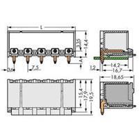 WAGO 2092-3425 Male behuizing-board 2092 Totaal aantal polen: 5 Rastermaat: 7.50 mm 100 stuk(s)