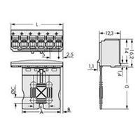 WAGO 2092-1108 Male behuizing-board 2092 Totaal aantal polen: 8 Rastermaat: 5 mm 100 stuk(s)