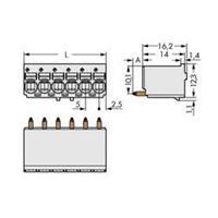 WAGO 2092-1158 Male behuizing-board 2092 Totaal aantal polen: 8 Rastermaat: 5 mm 50 stuk(s)