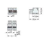 WAGO 2734-113 Female behuizing-kabel 2734 Totaal aantal polen: 13 Rastermaat: 3.50 mm 50 stuk(s)