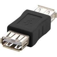 renkforce USB 2.0 Adapter [1x USB 2.0 bus A - 1x USB 2.0 bus A] Zwart