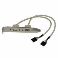 StarTech.com 2-Port USB A Slotblech-Adapter (Buchse)