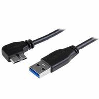 StarTech.com 3ft Slim Left-Angle Micro USB 3.0 Cable - M/M - USB 3.1 Gen 1 - USB cable - 1 m