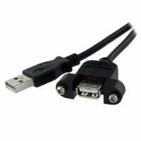 StarTech.com 1 ft Panel Mount USB Cable A to