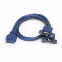 StarTech.com 2 Port Panel Befestigungskit USB 3.0 Kabel