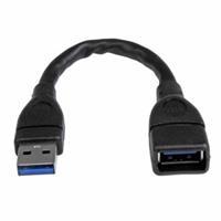 StarTech.com 6in Black USB 3.0 Extension Cab