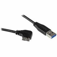 StarTech.com USB3AU2MRS 2m USB A Micro-USB B Mannelijk Mannelijk Zwart USB-kabel