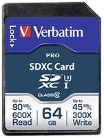 Verbatim 64GB Pro U3 SDXC 64GB SDXC UHS Class 10 flashgeheugen
