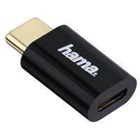 Hama USB-C-adapter, USB-C-stekker âÂ€Â“ micro-USB 2.0-koppeling, verguld,afge